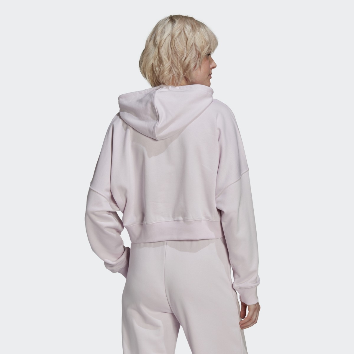 Adidas originals cropped hoodie white store