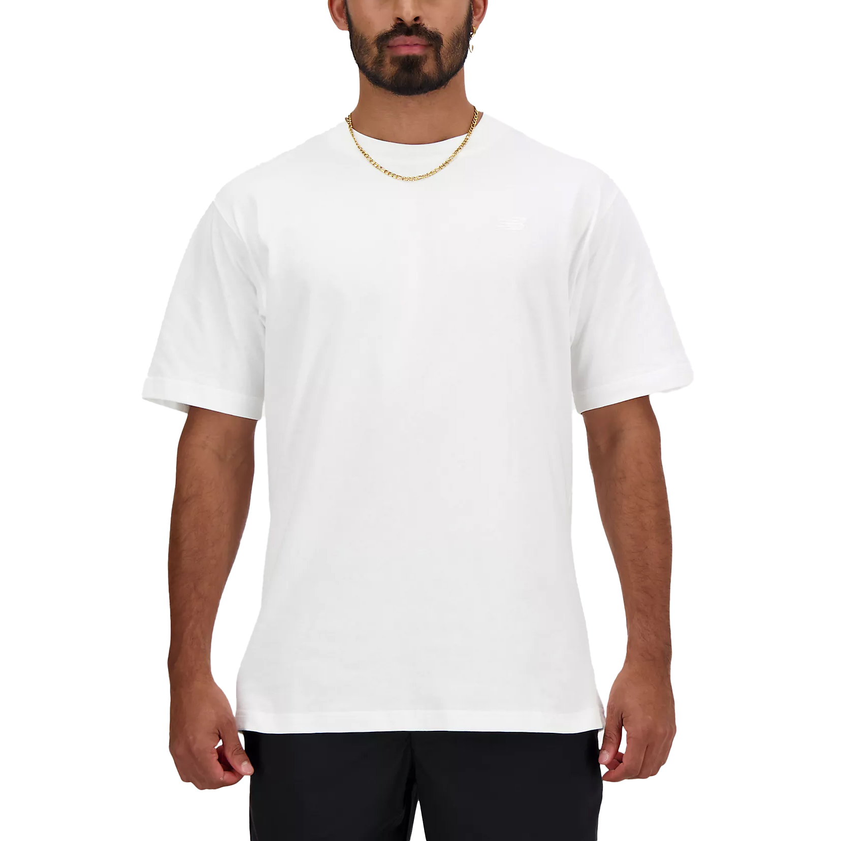 New Athletics Cotton Tee White L Herren